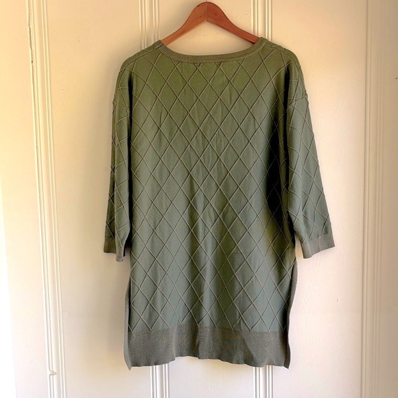 3/$15! Cable & Gauge Sage Green Knit Top - Picture 4 of 4